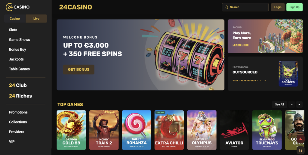 24 Casino - Beste Online Casino, Bonus und Freispiele