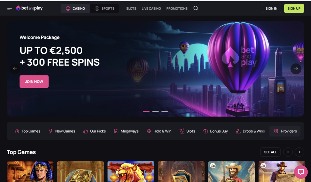 BetandPlay Casino Bonus
