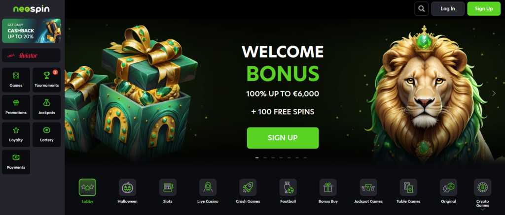 Neospin casino Bonus Free Spins